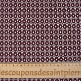 Dentelle polyester ovale rouge bordeaux