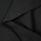 Jersey de polialgodón negro de doble cara y esponjoso