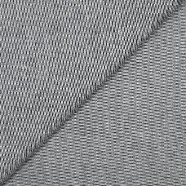 Chambray de coton bleu nuit