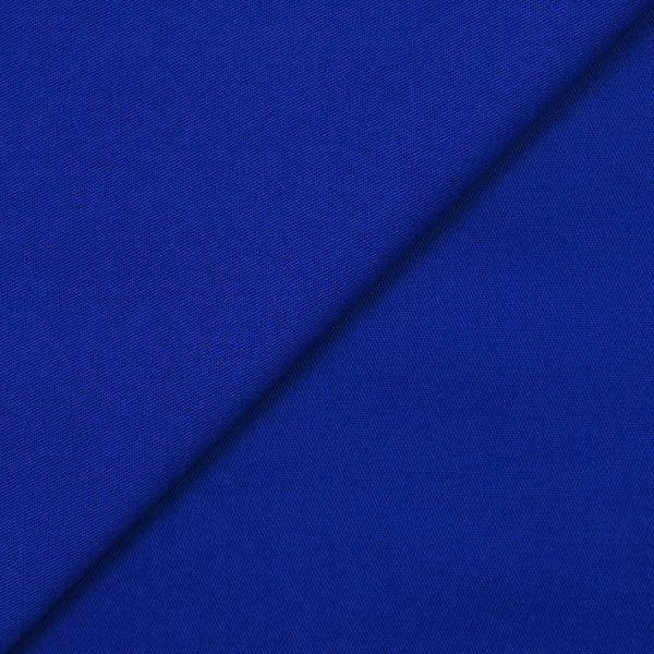 Sergé de coton élasthanne satiné bleu roi