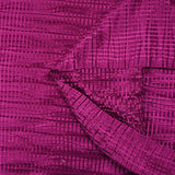 Polyester rayé et satiné effet froissé violine