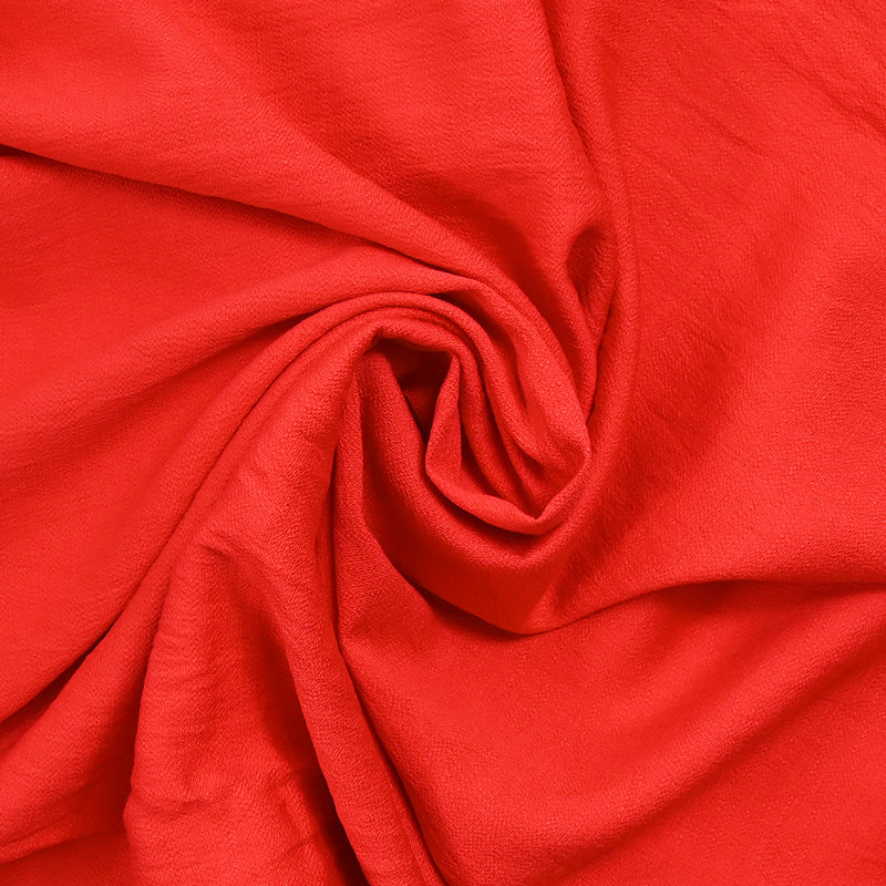 Crêpe polyviscose Lily corail