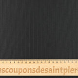 Twill de polyester rayé noir