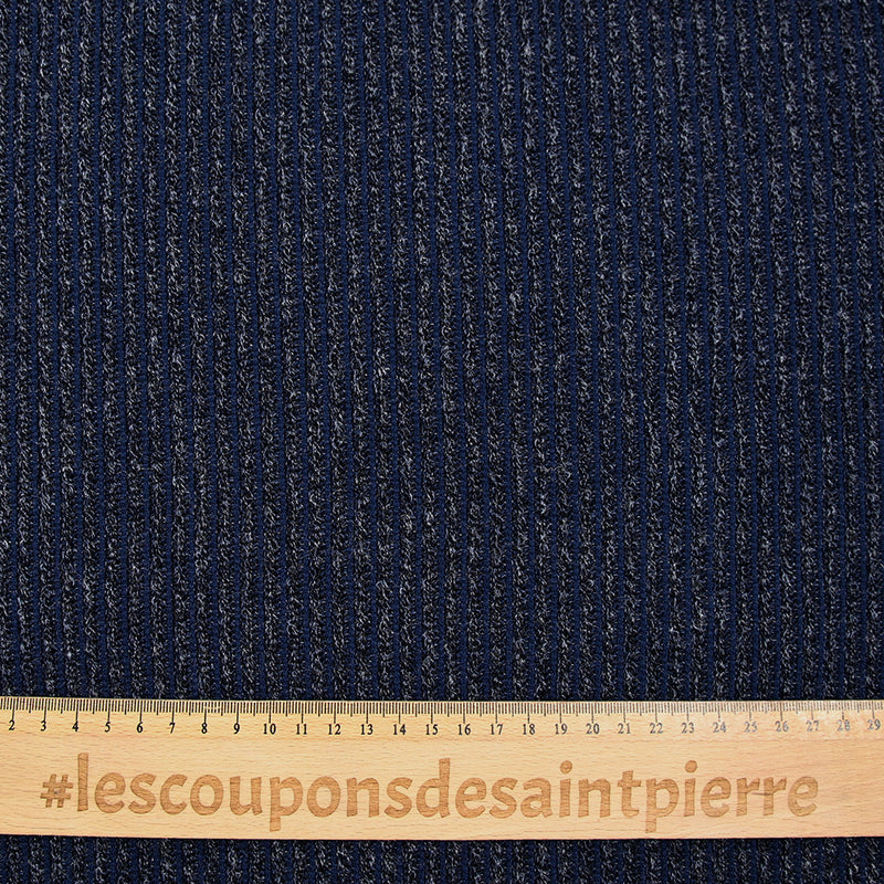 Maille Bianca côtelée bleu marine