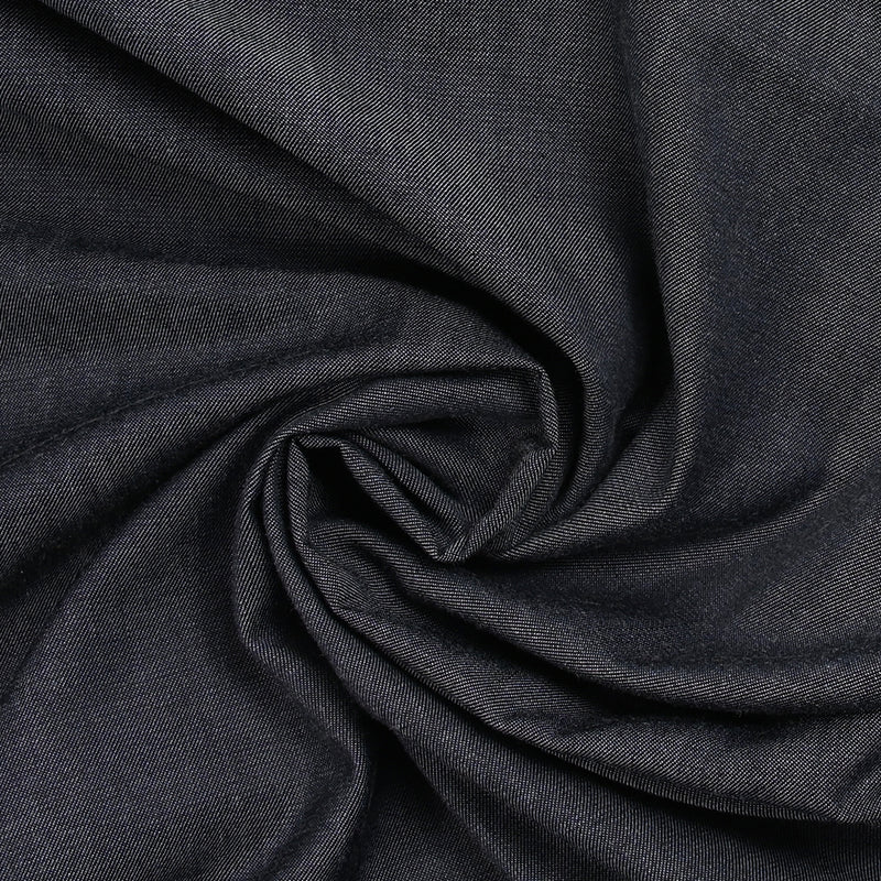 Marine Denim Effect Mixed Wool Towel Fabric