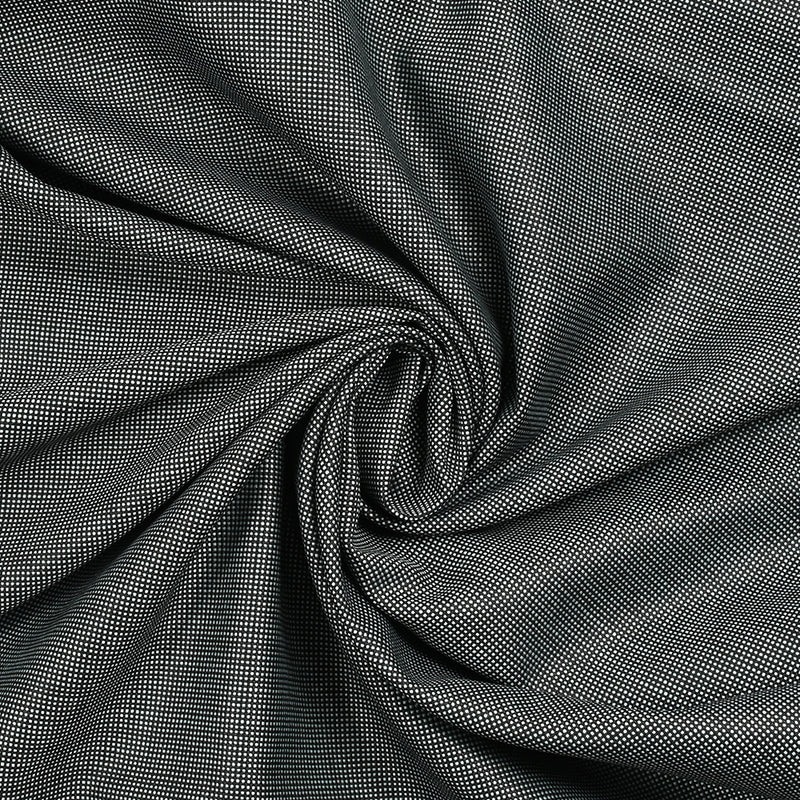 Black and light gray mixed woolen wool fabric