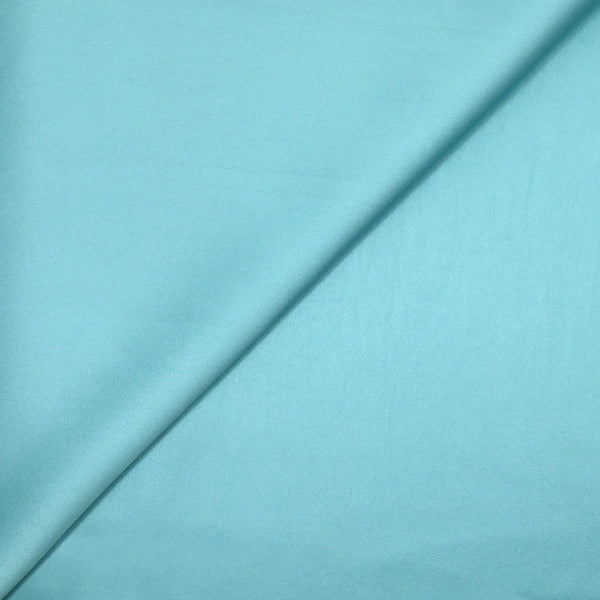 Satin polyester uni turquoise