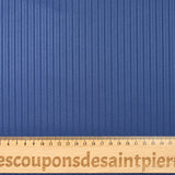 Satin de polyester jacquard rayé bleu