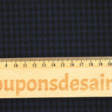 Laine vierge 100% pied de poule bleu et noir