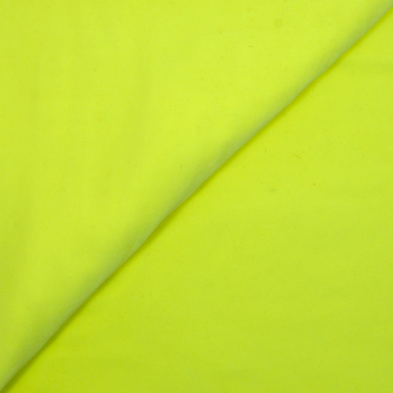 Velours de polyester ras jaune fluo