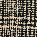 Microfibre imprimée polyester prince de galles saccadé écru et noir