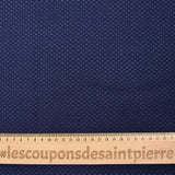 Jacquard satin nid d’abeille bleu marine