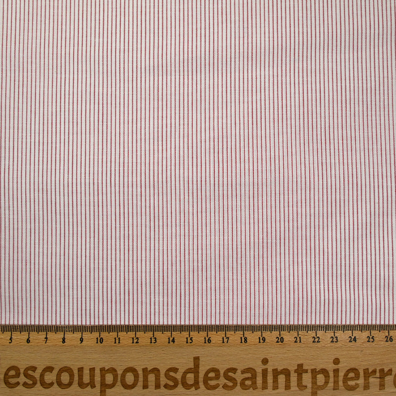 Red striped cotton white background