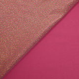 Jersey imprimé à pois doré fond rose