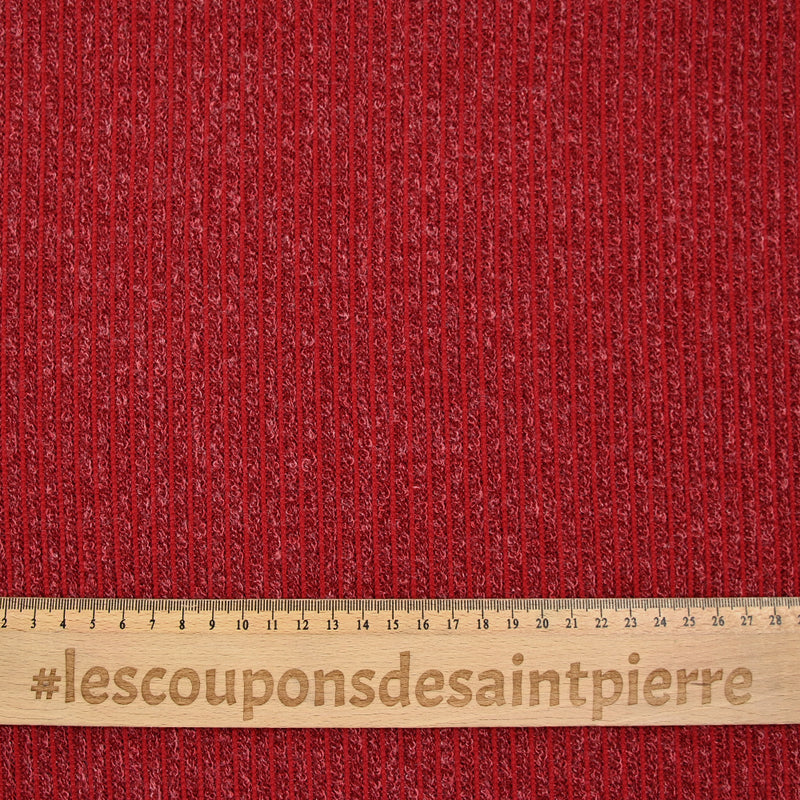 Maille Bianca côtelée rouge