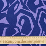 Heavy crêpe printed labyrinth parma and marine