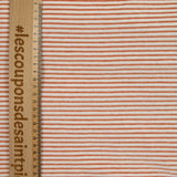 Jersey velvet sponge striped flesh white background