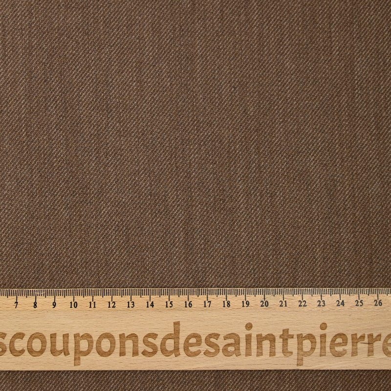 Sergé de polycoton marron