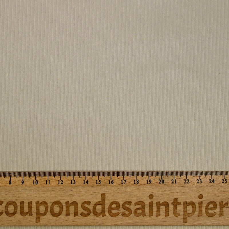 Velours côtelé de coton 1mm beige clair