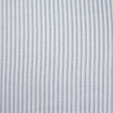 Coton rayé natté bleu fond blanc