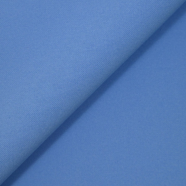 Crêpe de polyester élasthanne bleu barbeau