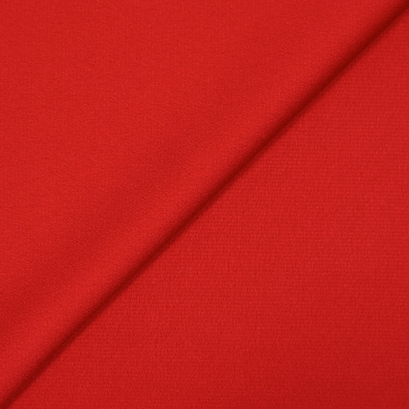 Crêpe satin de polyester rouge
