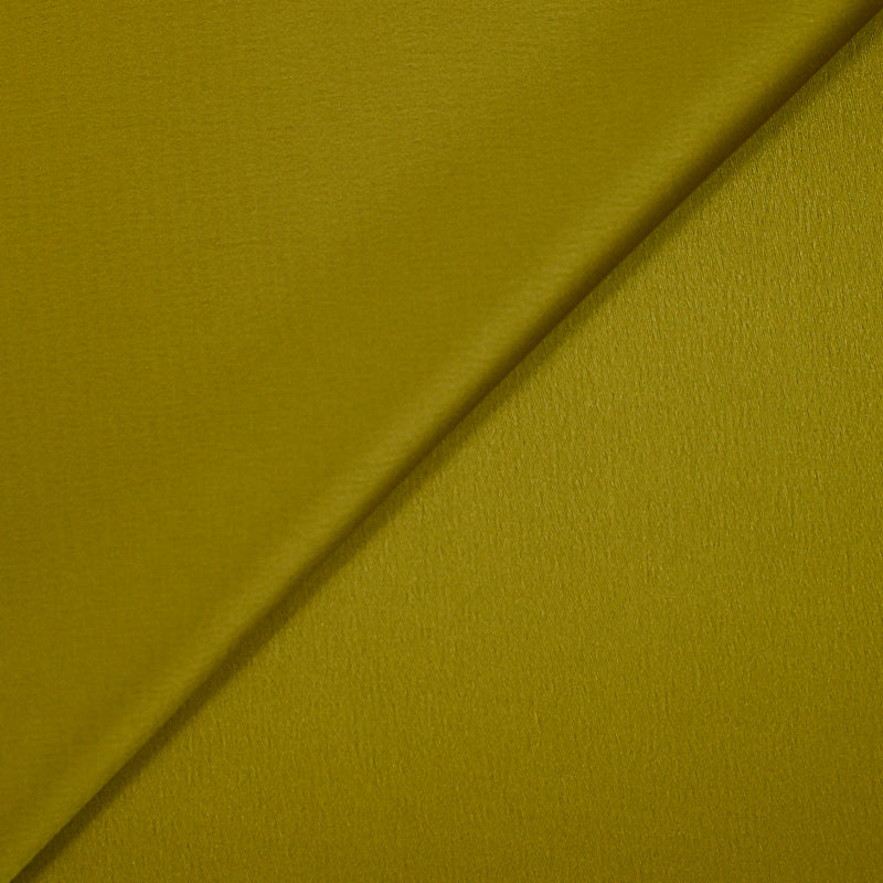 Crêpe satin polyester chartreuse doré