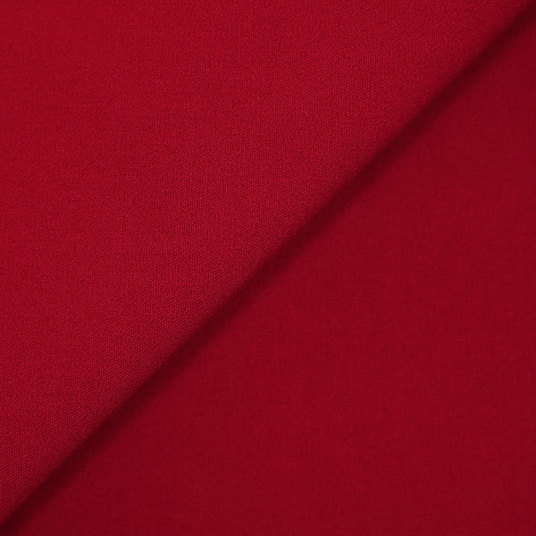 Crêpe sergé polyester rouge carmin
