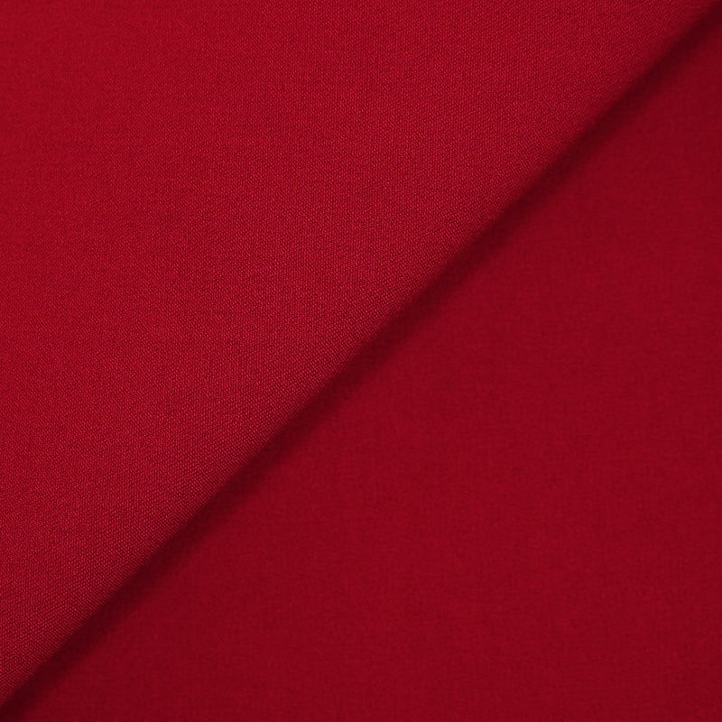 Crêpe sergé polyester rouge carmin