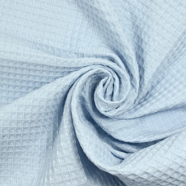 Coton 100% nid d'abeille bleu bébé