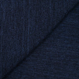 Maille polyester chiné bleu marine