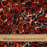Twill de viscose imprimé Saturne rouge