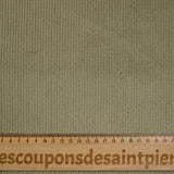 Velours côtelé de coton 3mm sauge argentée