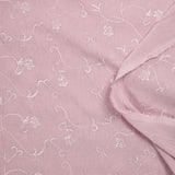 Powder pink bohemian floral embroidered polyester veil