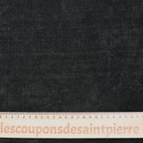 Maille côtelée polyester noir