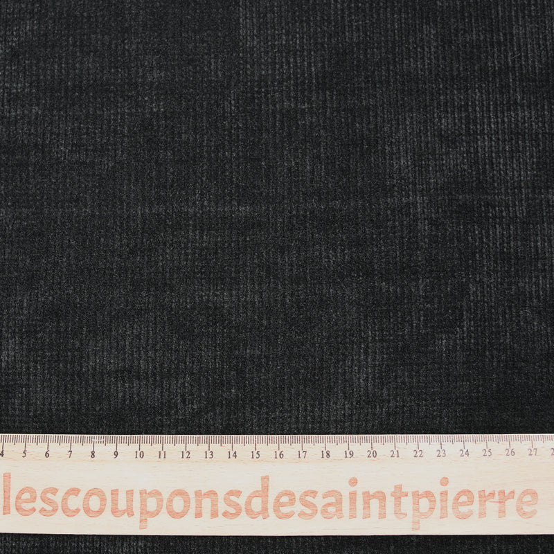 Maille côtelée polyester noir