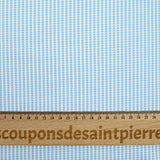 Jacquard malla rectángulos pequeños cielo azul fondo blanco