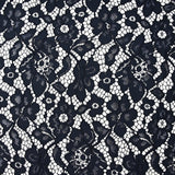 Dentelle florale bleu marine festonnée