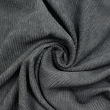 Velours côtelé polyester TM gris foncé