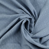 Voile de coton Plumetis crinkle bleu ciel