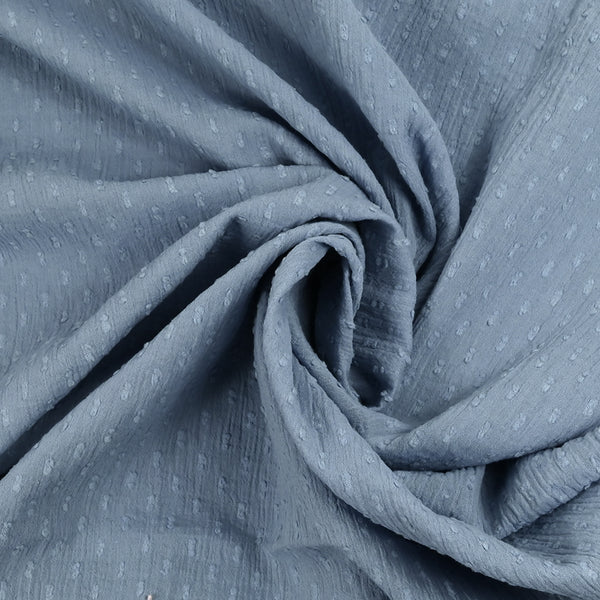 Cotton sail plumetis crinkle blue sky