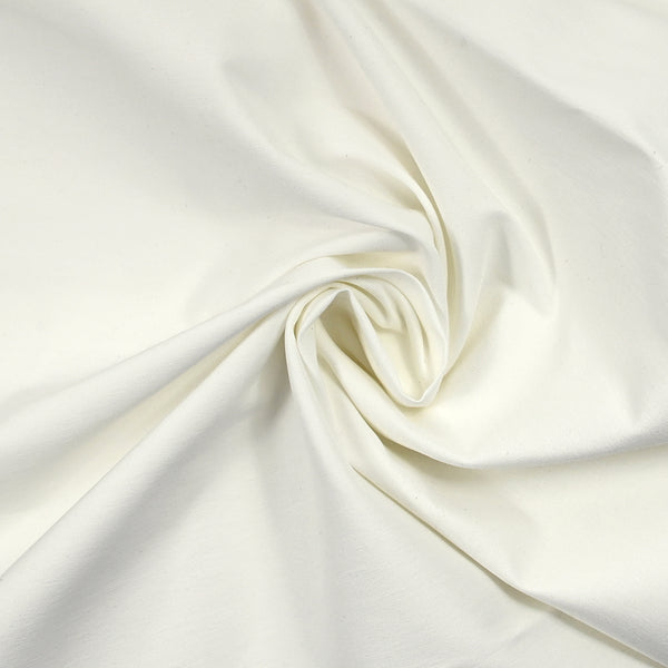 Lienzo de algodón elastano blanco roto