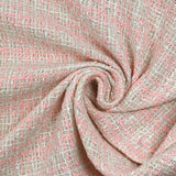 Tweed de poliéster rosa margaret margaret