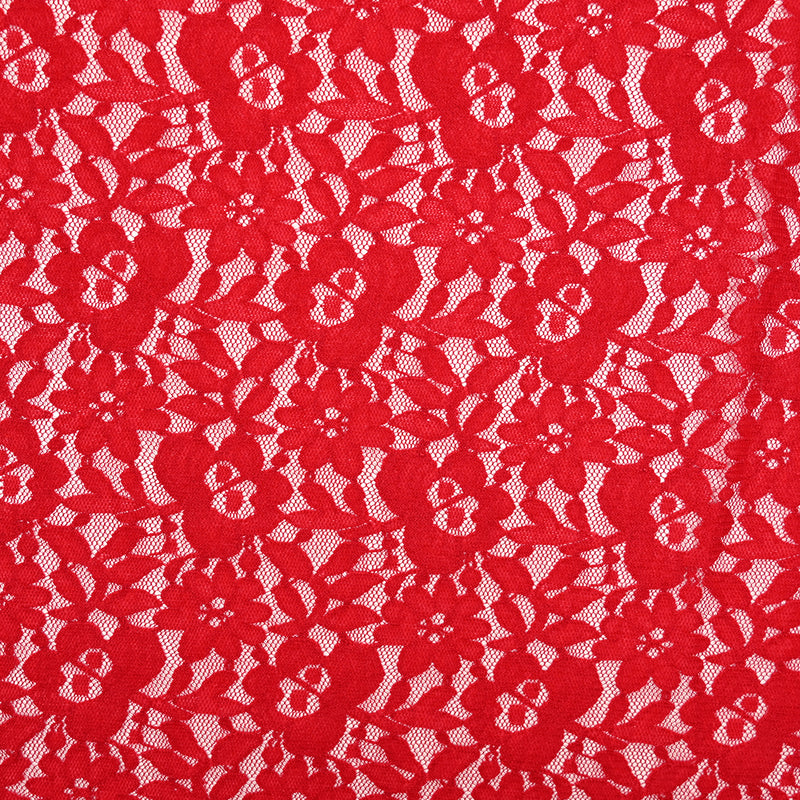 Dentelle polyester Adèle rouge