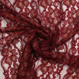 Polyester lace Dahlia Lurex Doré Bordeaux Fond