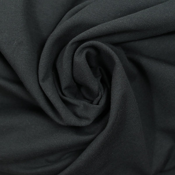 Molleton de coton Bio élasthanne french terry noir