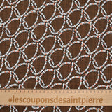 Cotton Fine Viscose Printed Cordes Brown background