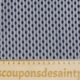 Maille ajourée fine à pois bleu marine