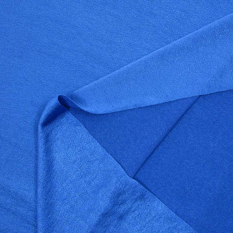 Jersey satiné polyester bleu alpine