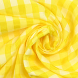 Polyviscose à carreaux Estelle fond jaune